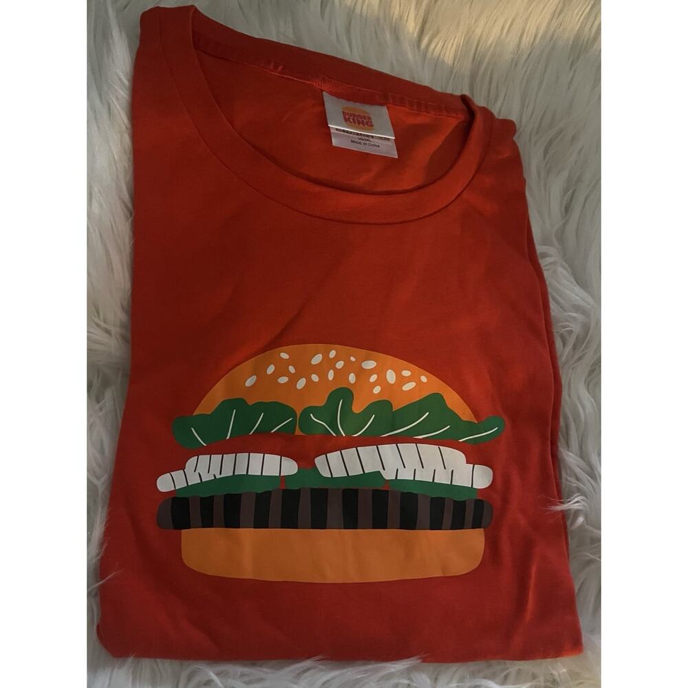 NWT Burger King BK Official Whopper Sandwich Red Employee Crew Member TShirt 2XL